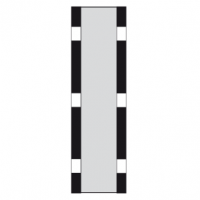 Sunbounce SUN STRIP pannello riflettente 190x57cm zig zag oro/bianco – retro bianco (telaio non incluso)